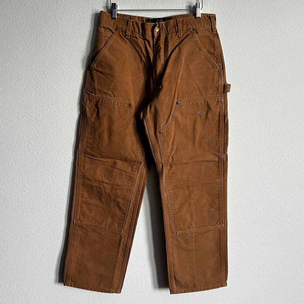 Carhartt B01 BRN brown double knee work wear carpenter pants